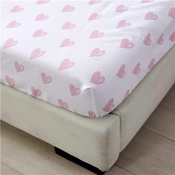 4-Piece Toddler Bedding Set - Ultra Soft Colorful Rainbow Cloud Pink - Picture 4 of 7